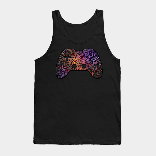 Geometric Digital Abstract - Gaming Gamer Abstract - Gamepad Controller - Video Game Lover - Graphic Background Tank Top by MaystarUniverse